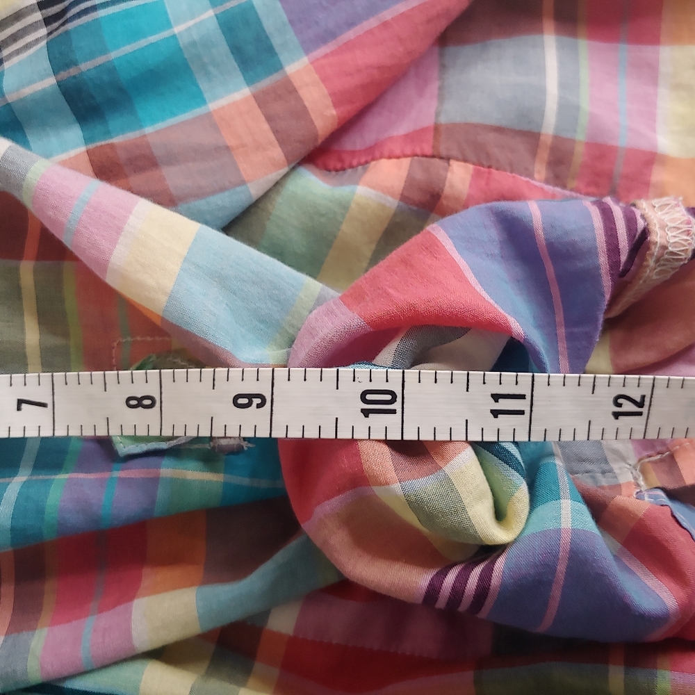 American Eagle Button Down Madras Plaid Shirt - image 6